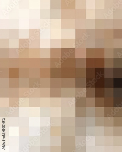 Abstracto de tonos tierra en bloques de píxeles