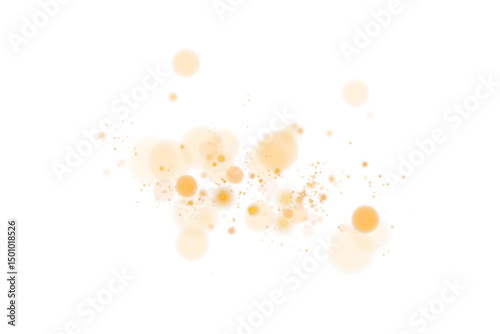 Soft Bokeh Sparkle PNG Transparent Gold Glitter Lights for Decorative and Magical Design