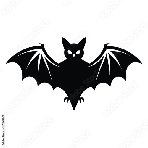 bat silhouette design as halloween illustration, creepy vector with transparent background, dark illustration for halloween