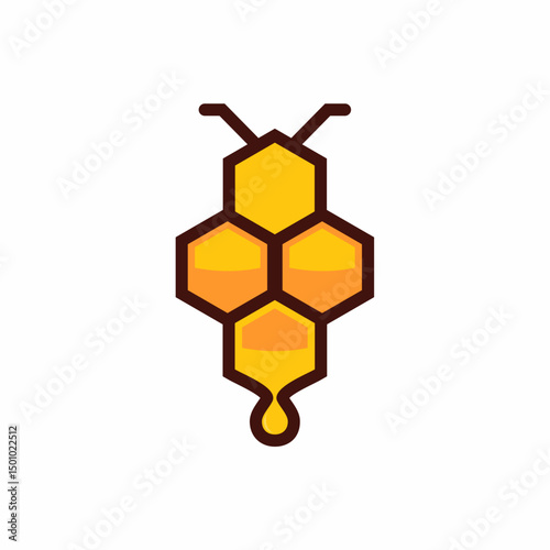 Honeycomb Bee Logo – Sweet Minimalist Insect Design