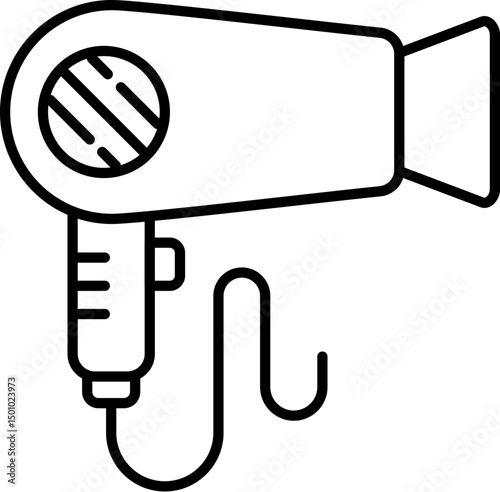Line image of Hair Dryer for Graphics, Concept, Apps