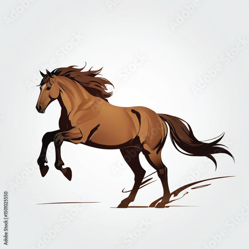 horse on a black background