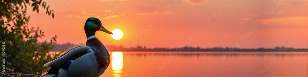 Fototapeta premium Duck on the lake