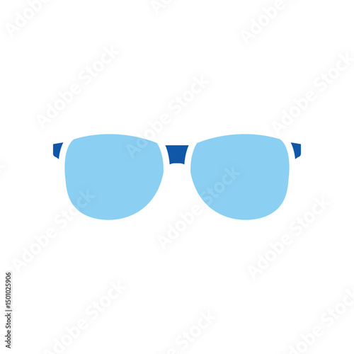 blue light glasses color flat icon for digital and print projects.