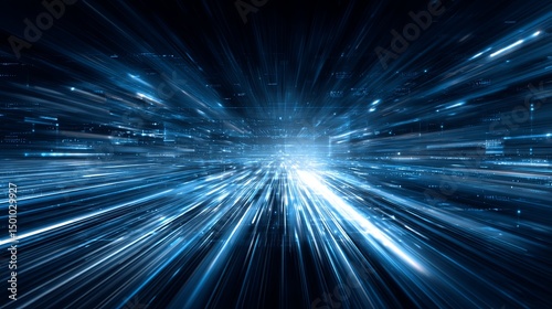 Futuristic Blue Light Lines Background for Tech Projects