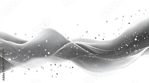 Flowing Grey and White Abstract Water Wave Background