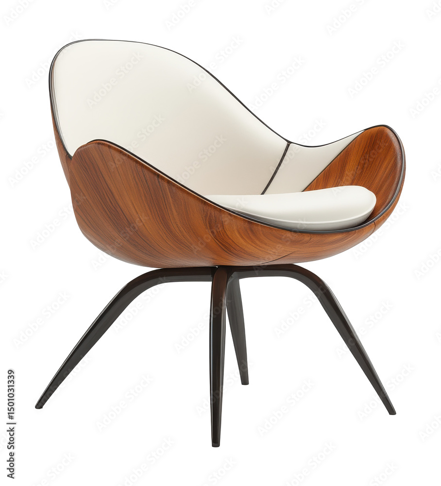 Obraz premium Modern Chair on a Transparent Background PNG Image