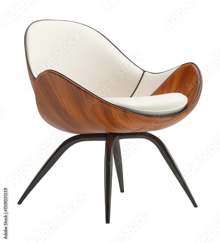 Modern Chair on a Transparent Background PNG Image