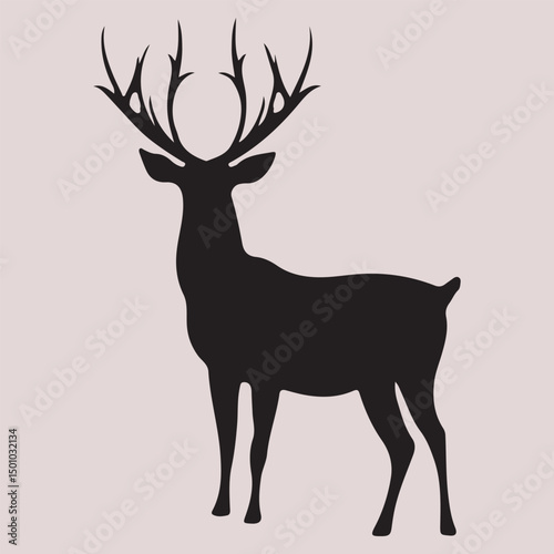 deer silhouette vector illustration