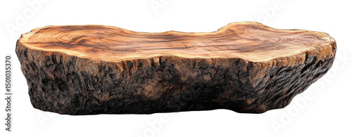 Cut Tree Trunk Section PNG File on a Transparent Background
