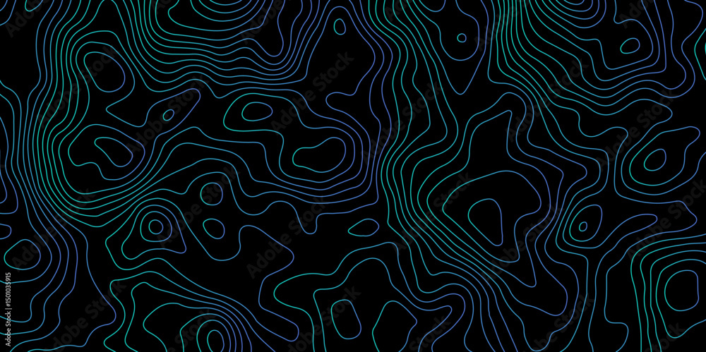 Fototapeta premium Abstract Topographic Contour Background. Modern Contour Pattern Background. Vector Map Lines. Topographic Flow map