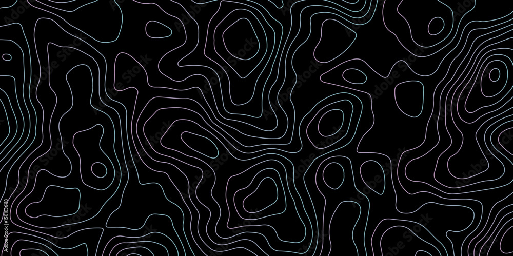 Fototapeta premium Abstract Topographic Contour Background. Modern Contour Pattern Background. Vector Map Lines. Topographic Flow map