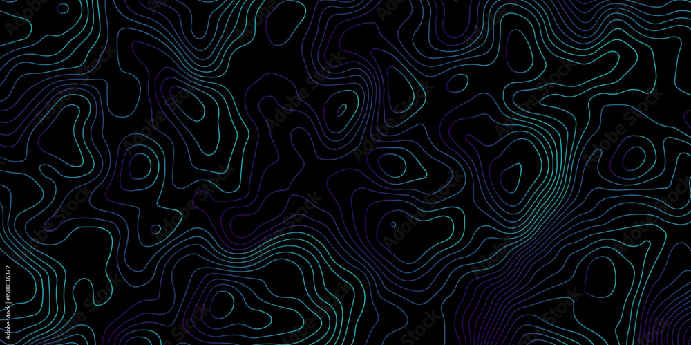 Fototapeta premium Abstract Topographic Contour Background. Modern Contour Pattern Background. Vector Map Lines. Topographic Flow map