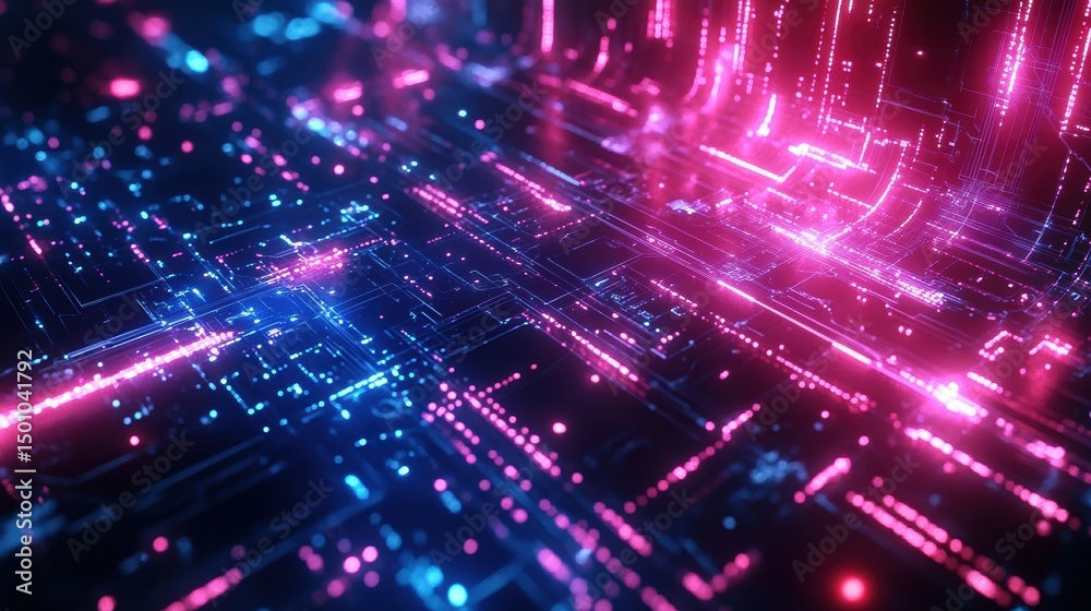 Obraz premium AI-enhanced Futuristic Hologram Displaying Deep Mach