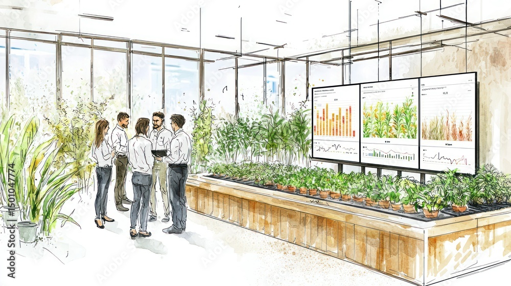 Business people meeting in modern office setting Business people meeting in modern office setting