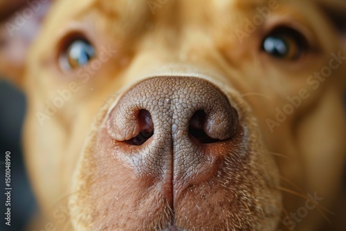 Wallpaper Mural Macro photography of dog pitbull moist nose, highlighting natural surface and anatomy. Suitable for dog lover blogs, animal care ads and veterinary resources Torontodigital.ca