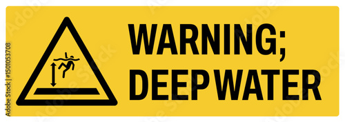 warning safety signs v2 uppercase text_warning ; deep water_landscape size 1/2 a4,a3,a2,a1 