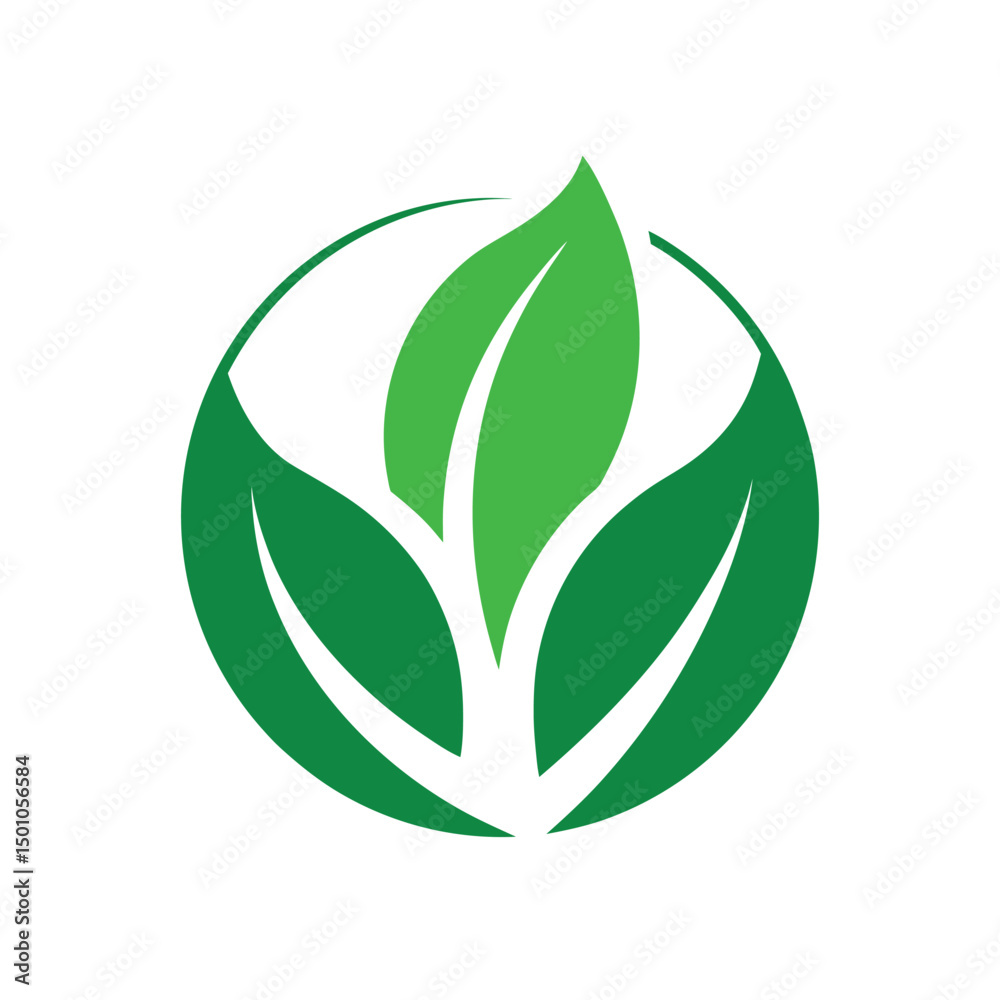 Naklejka premium Leaf Logo Design for Nature Eco Beauty and Green Themes