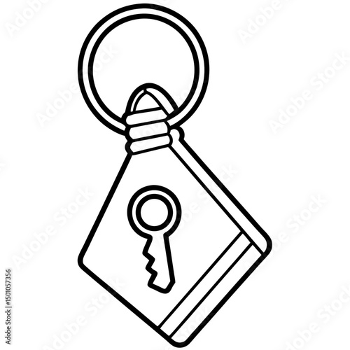 Minimal Key Holder Vector on White Background