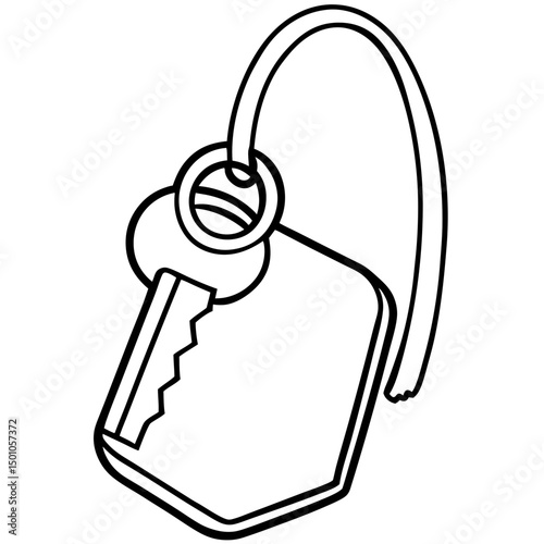 Minimal Key Holder Vector on White Background