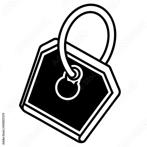 Minimal Key Holder Vector on White Background