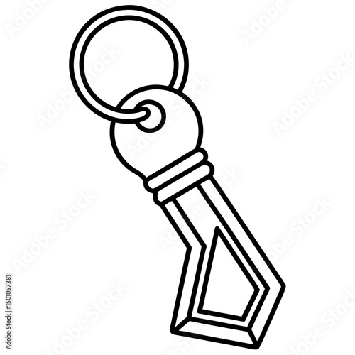 Minimal Key Holder Vector on White Background