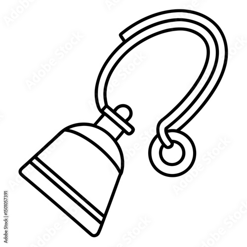 Minimal Key Holder Vector on White Background