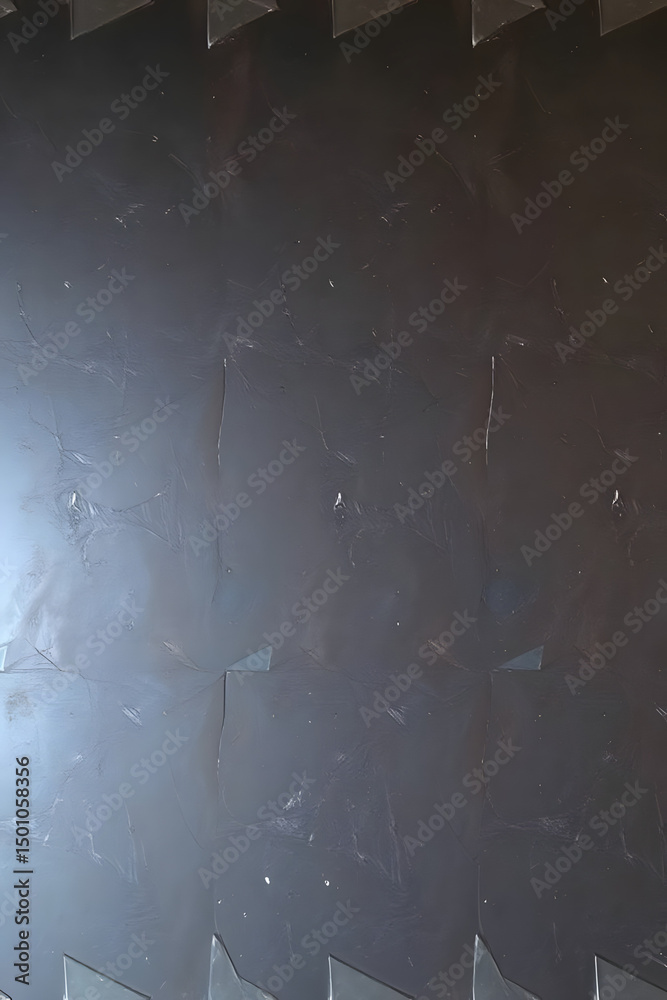 Obraz premium Textured metal surface, industrial mood, dark grey panels with reflective qualities and copy space 