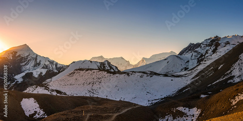 Fotografie Himalaya mountains at sunrise