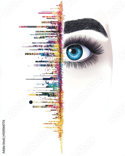 Ojo con Explosión de Color Digital photo