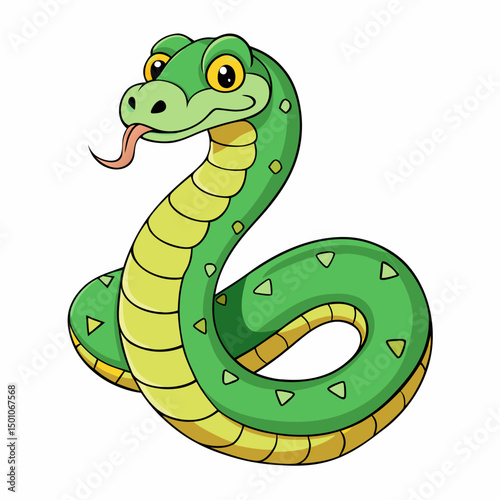 anaconda perched on white