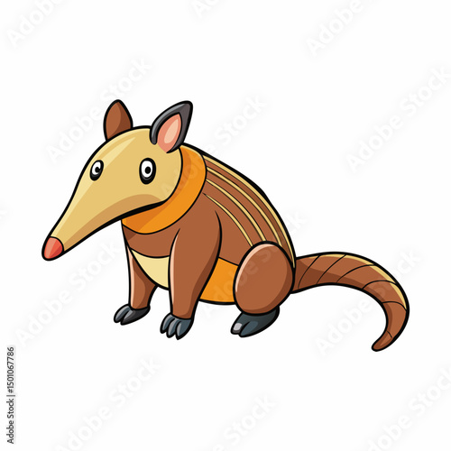 anteater perched on white