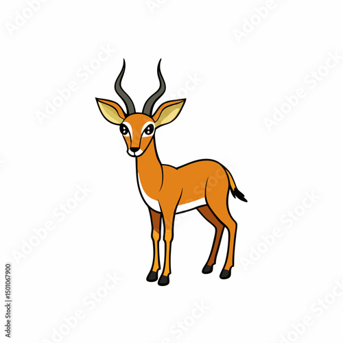 antelope perched on white