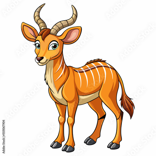 antelope perched on white