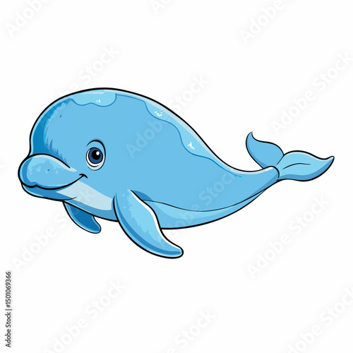 beluga whale perched on white