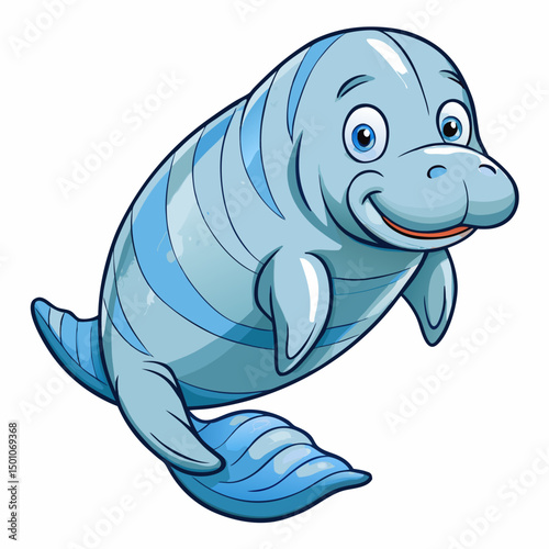 beluga whale perched vector style on white