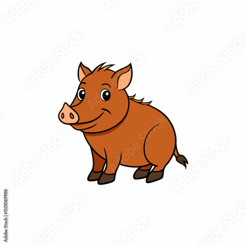 boar perched on white