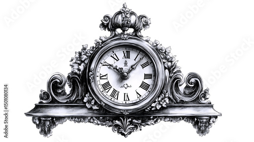 Classic Timepiece Drawing photo