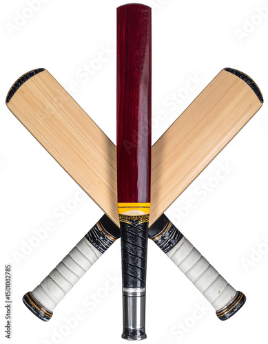 Cricket Bat isolated on transparent or white background photo