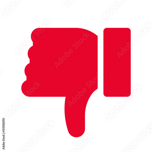 Dislike symbol. Thumbs down icons. Hate gesture consept. Social media button.