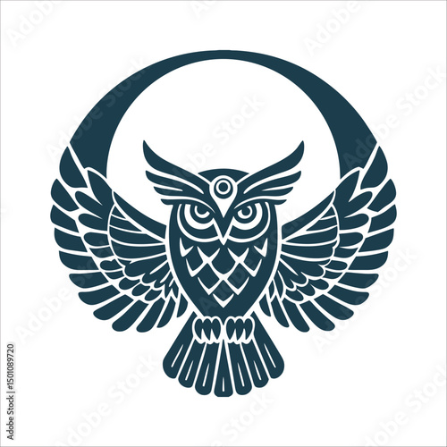 Mystical Owl Spirit Animal with Third Eye