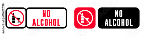 no alcohol area signs