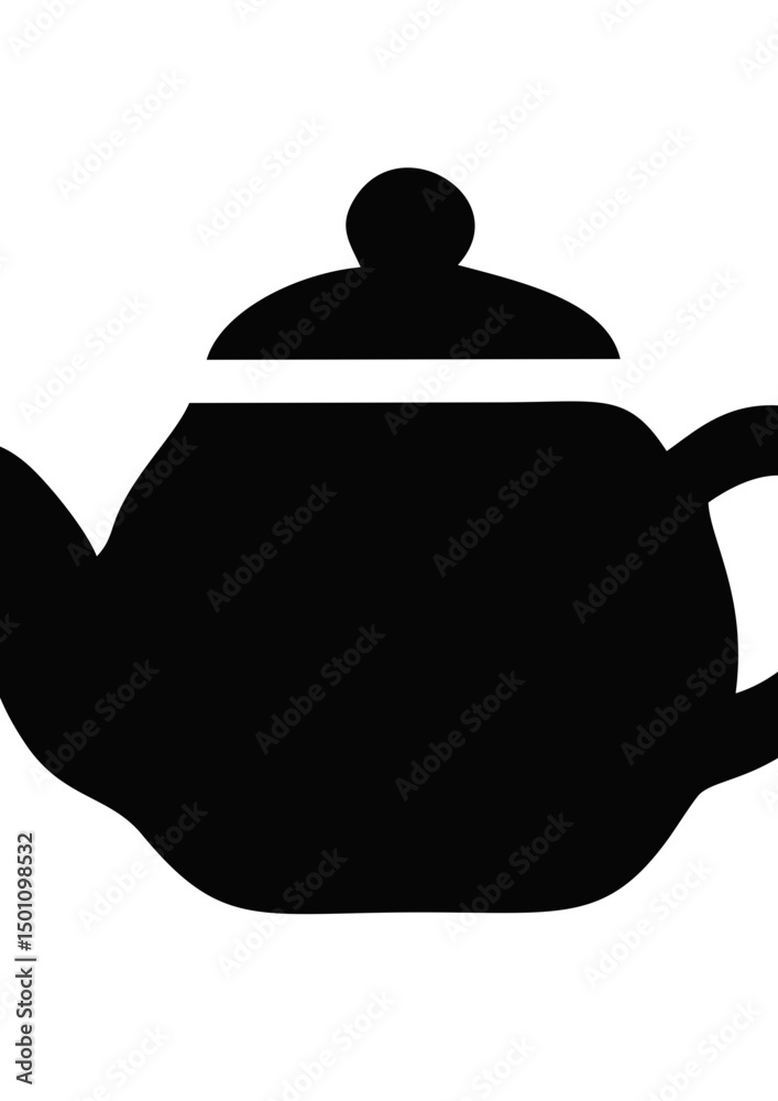 Obraz premium teapot silhouette vector
