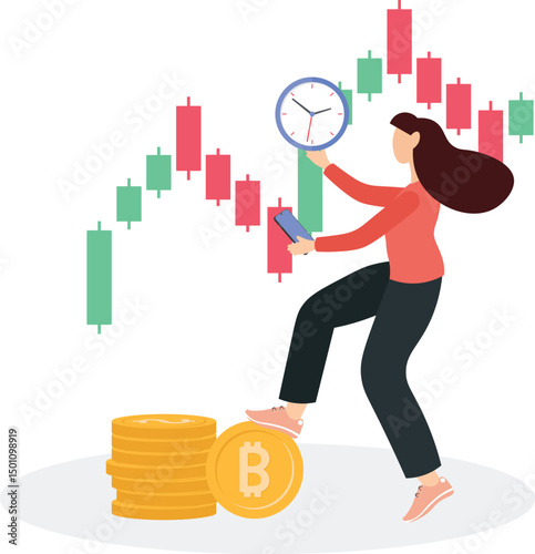 Personal Income Flat Style Design Vector illustration. Stock illustration