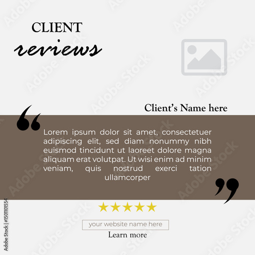 Customer testimonial design template 