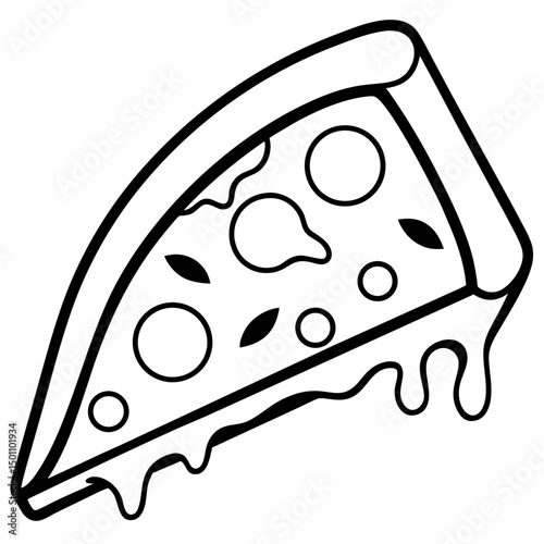 Classic Pepperoni Pizza Slice Vector