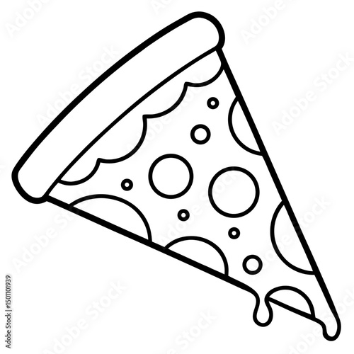 Classic Pepperoni Pizza Slice Vector