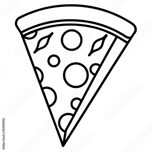 Classic Pepperoni Pizza Slice Vector