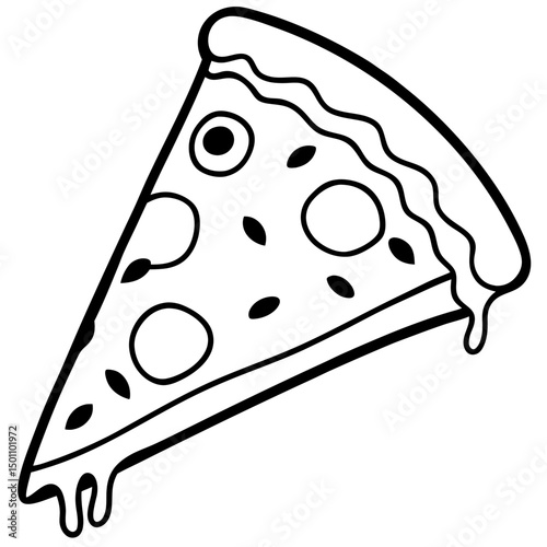 Classic Pepperoni Pizza Slice Vector