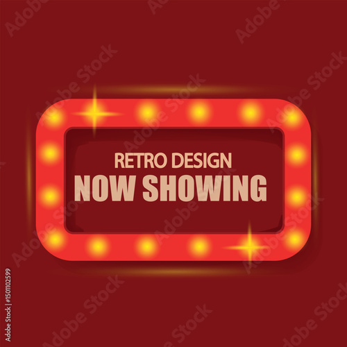 Retro light sign. Vintage style banner. Vector illustration.
